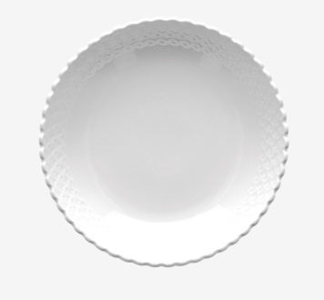 Piatto fondo in porcellana - d 20 h4,5 cm - la porcellana bianca